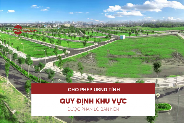 Cho phép UBND tỉnh quy định khu vực được phân lô bán nền 