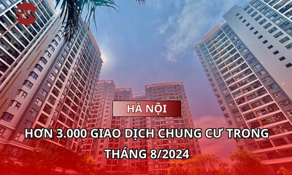 Hà Nội: Hơn 3.000 giao dịch chung cư tháng 8/2024