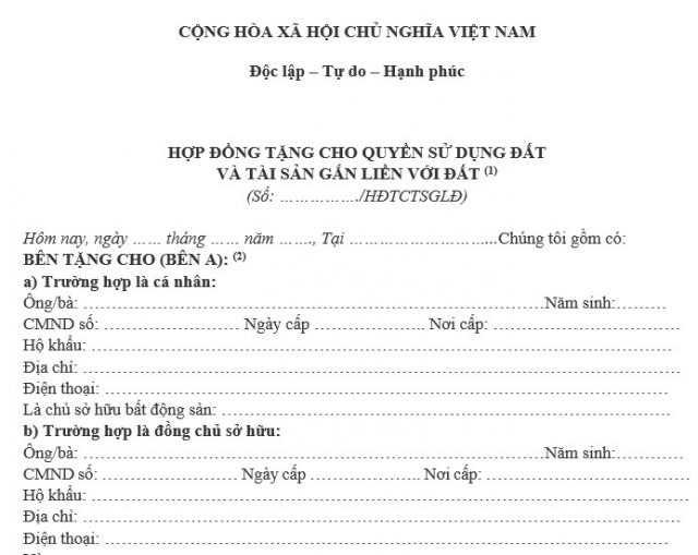 Mẫu đơn chuyển nhượng đất cho con viết tay hợp pháp hiện nay