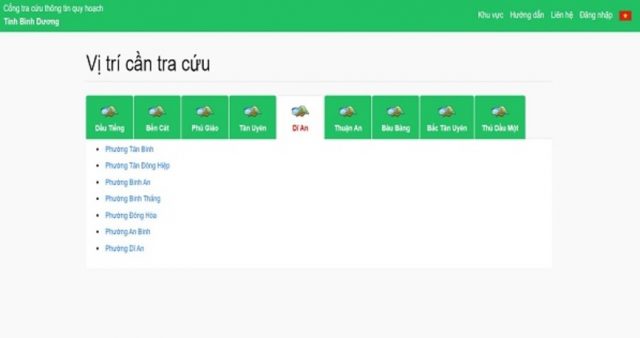 Chọn chính xác vị trí đơn vị hành chính cần tra cứu