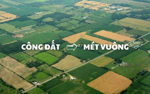 1 công đất bao nhiêu m2?