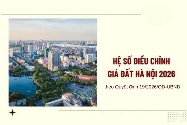 Hệ số K bảng giá đất 2026 tại Hà Nội